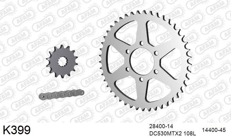 530MTX3 108L PLS (RIVET) & SPROCKETS foto 2