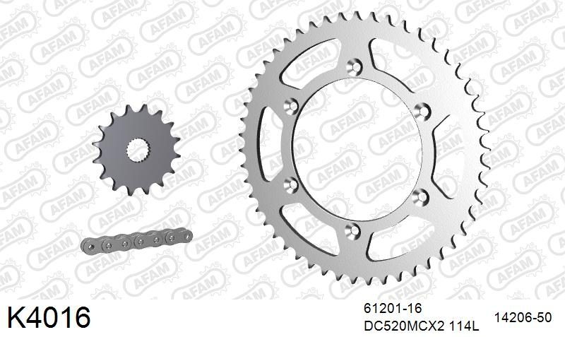520MTX3 114 PLS (RIVET) & SPROCKETS foto 2