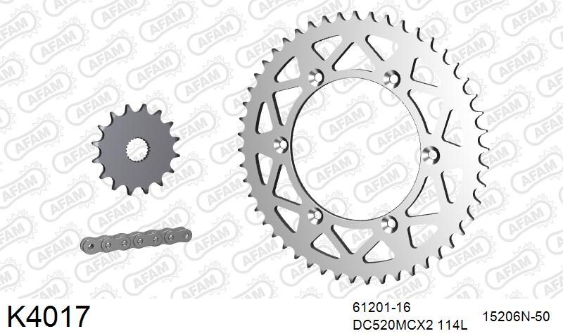 520MTX3 114 PLS (RIVET) & SPROCKETS foto 2