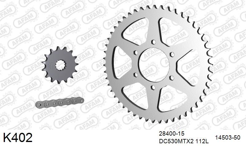 530MTX3 112L PLS (RIVET) & SPROCKETS foto 2