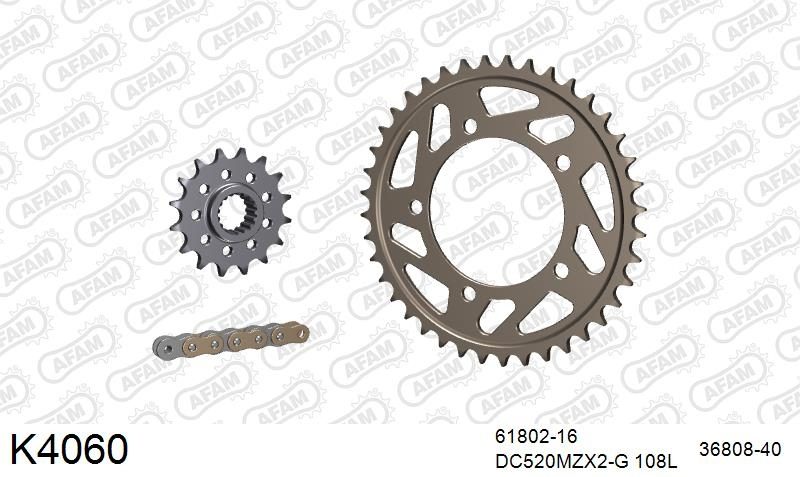520MZX2 108 PLS (RIVET) GOLD & SPROCKETS foto 2