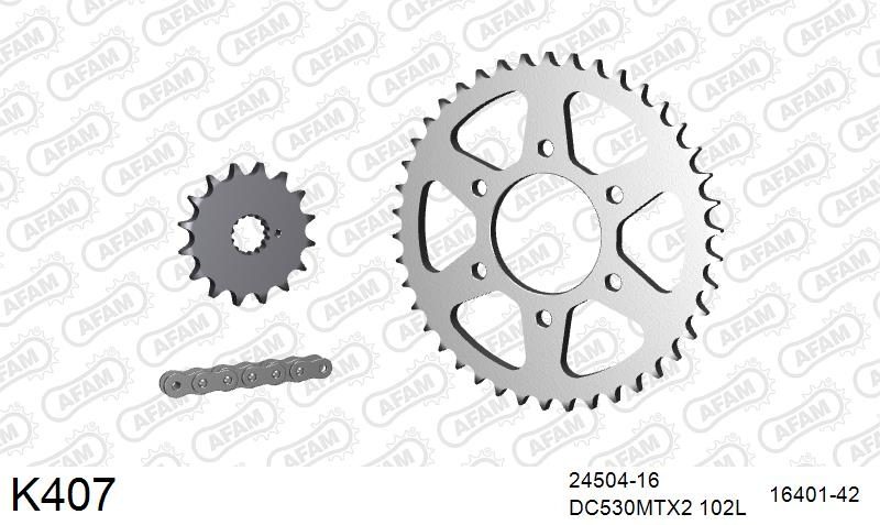 530MTX3 102L PLS (RIVET) & SPROCKETS foto 2