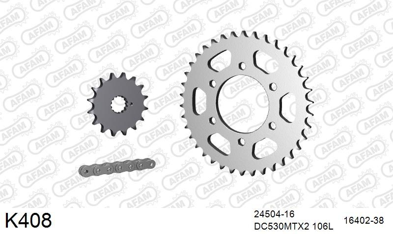530MTX3 106L PLS (RIVET) & SPROCKETS foto 2
