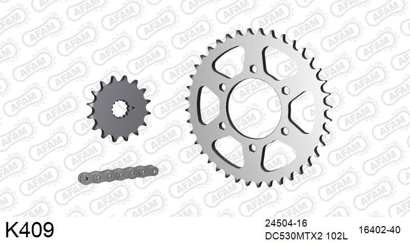 530MTX3 102L PLS (RIVET) & SPROCKETS foto 2