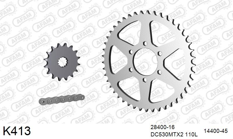 530MTX3 110L PLS (RIVET) & SPROCKETS foto 2