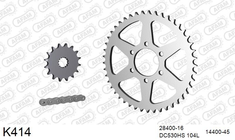 530MTX3 104L PLS (RIVET) & SPROCKETS foto 2