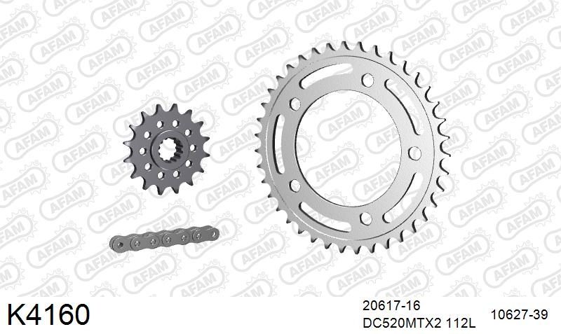 520MTX3 112 PLS (RIVET) & SPROCKETS foto 2