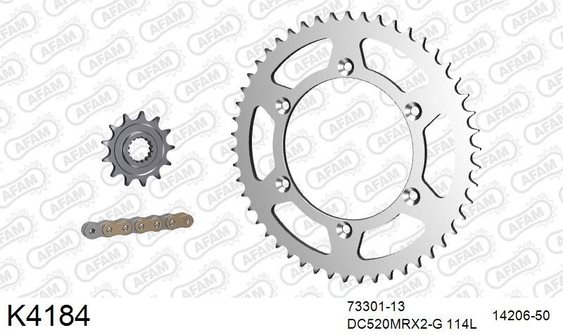 520MTX3 114 PLS (RIVET) & SPROCKETS foto 2