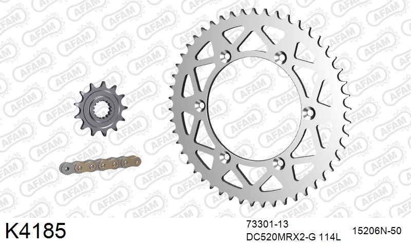 520MTX3 114 PLS (RIVET) & SPROCKETS foto 2