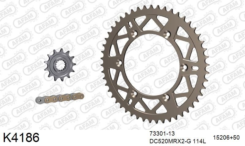 520MTX3 114 PLS (RIVET) & SPROCKETS foto 2