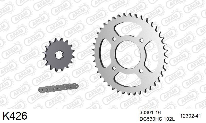 530MTX3 102L PLS (RIVET) & SPROCKETS foto 2