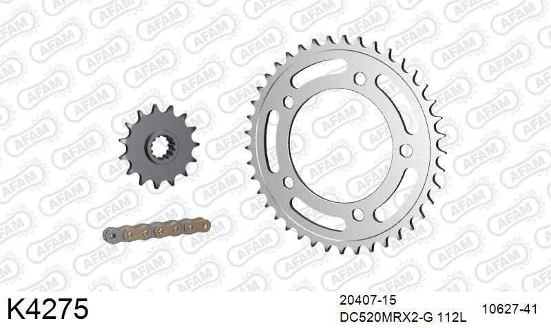 520MTX3 112 PLS (RIVET) & SPROCKETS foto 2