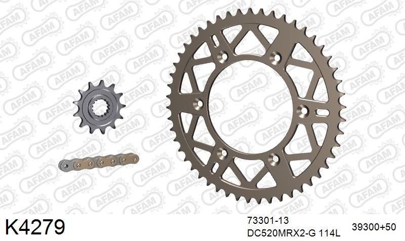 520MTX3 114 PLS (RIVET) & SPROCKETS foto 2