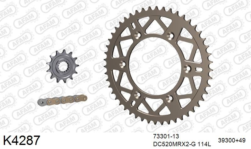 520MTX3 114 PLS (RIVET) & SPROCKETS foto 2