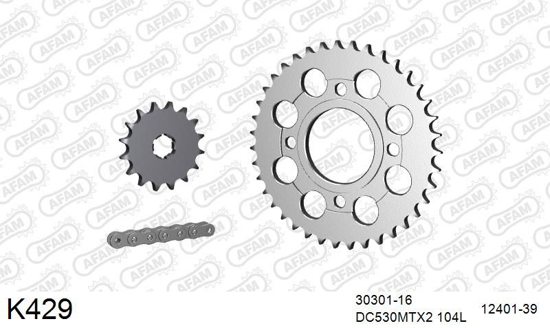 530MTX3 104L PLS (RIVET) & SPROCKETS foto 2