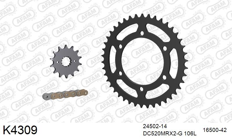 520MTX3 106 PLS (RIVET) & SPROCKETS foto 2