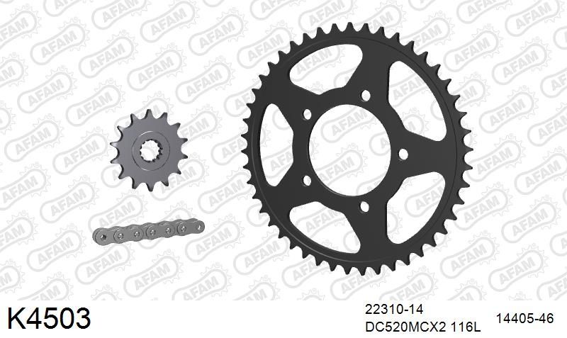 520MTX3 116 PLS (RIVET) & SPROCKETS foto 2