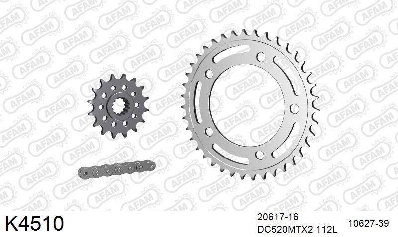 520MTX3 112 PLS (RIVET) & SPROCKETS foto 2