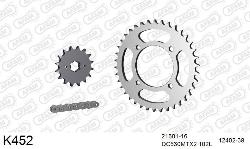 530MTX3 102L PLS (RIVET) & SPROCKETS foto 2