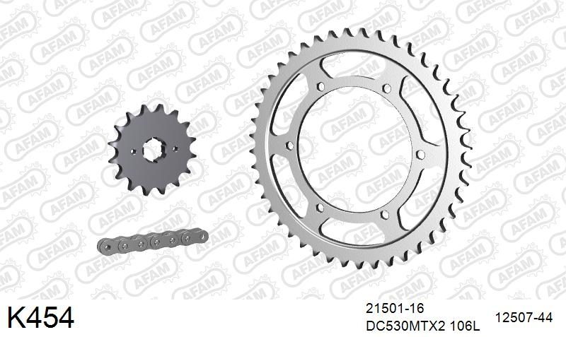 530MTX3 106L PLS (RIVET) & SPROCKETS foto 2
