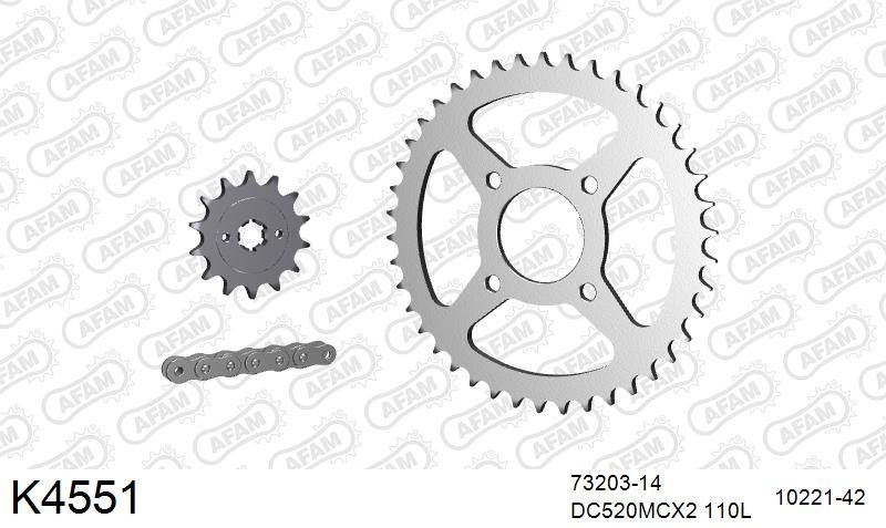 520MTX3 118 PLS (RIVET) & SPROCKETS foto 2