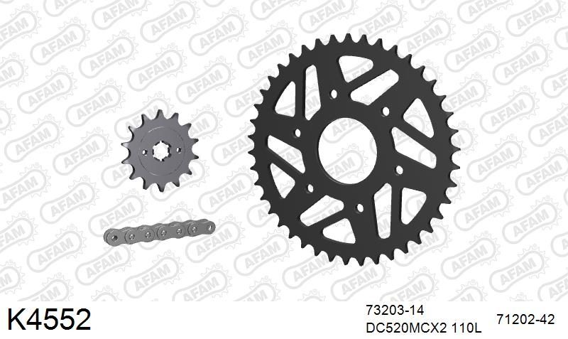 520MTX3 118 PLS (RIVET) & SPROCKETS foto 2