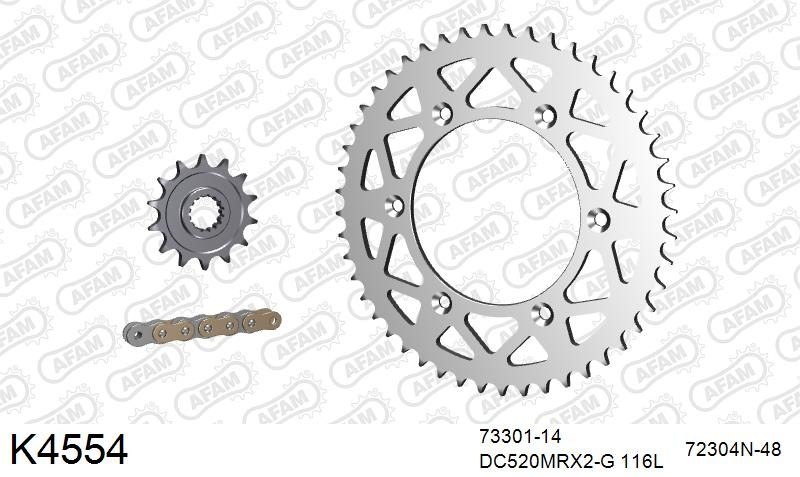 520MTX3 116 PLS (RIVET) & SPROCKETS foto 2