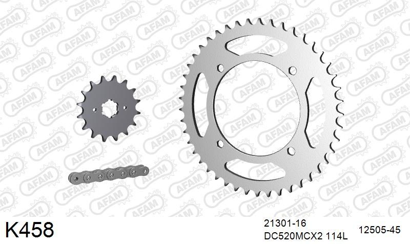 520MTX3 114 PLS (RIVET) & SPROCKETS foto 2