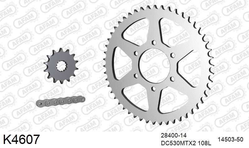 530MTX3 108L PLS (RIVET) & SPROCKETS foto 2