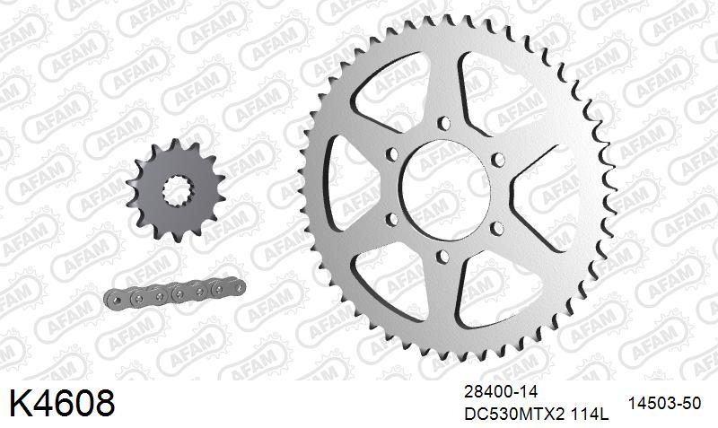 530MTX3 114L PLS (RIVET) & SPROCKETS foto 2