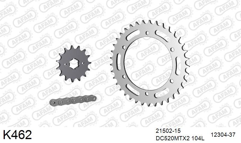 520MTX3 104 PLS (RIVET) & SPROCKETS foto 2