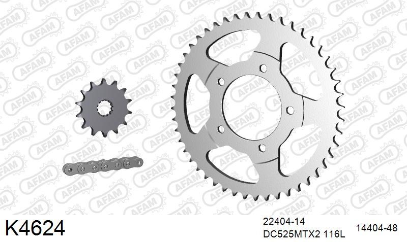 525MTX3 116L PLS (RIVET) & SPROCKETS foto 2
