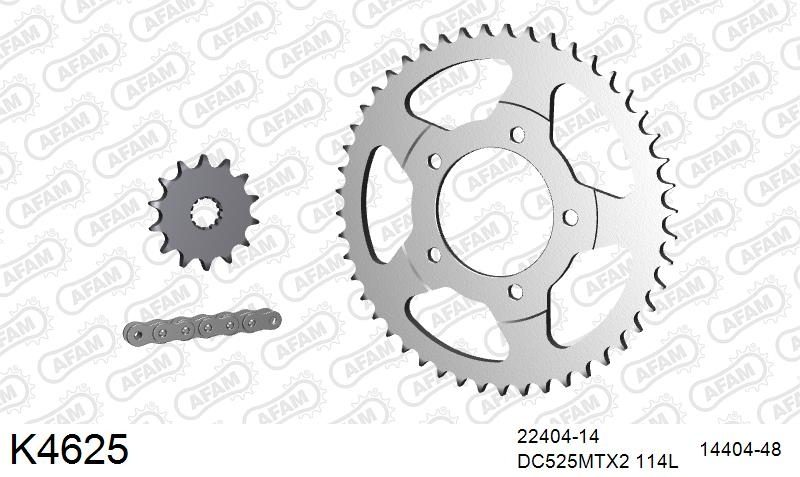 525MTX3 114L PLS (RIVET) & SPROCKETS foto 2