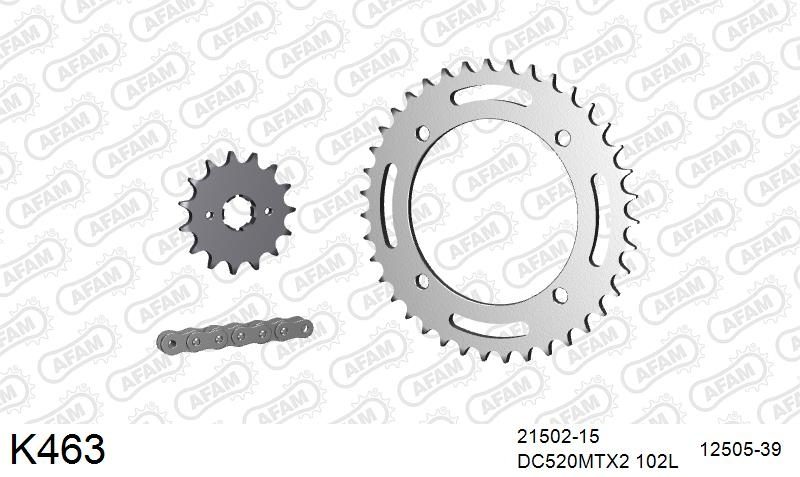 520MTX3 102 PLS (RIVET) & SPROCKETS foto 2