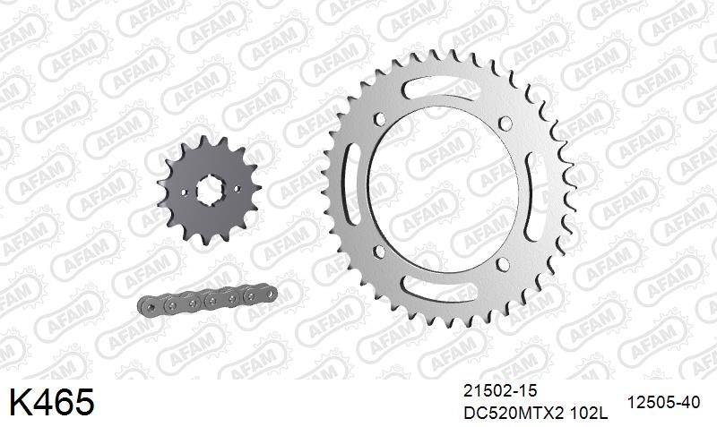 520MTX3 102 PLS (RIVET) & SPROCKETS foto 2
