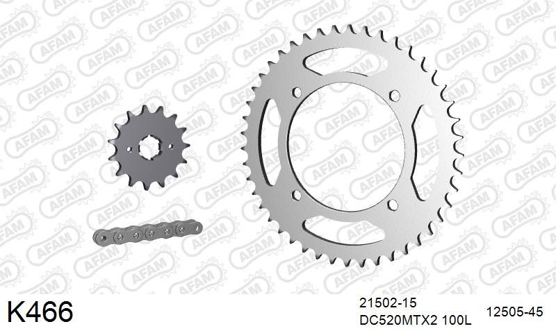 520MTX3 100 PLS (RIVET) & SPROCKETS foto 2