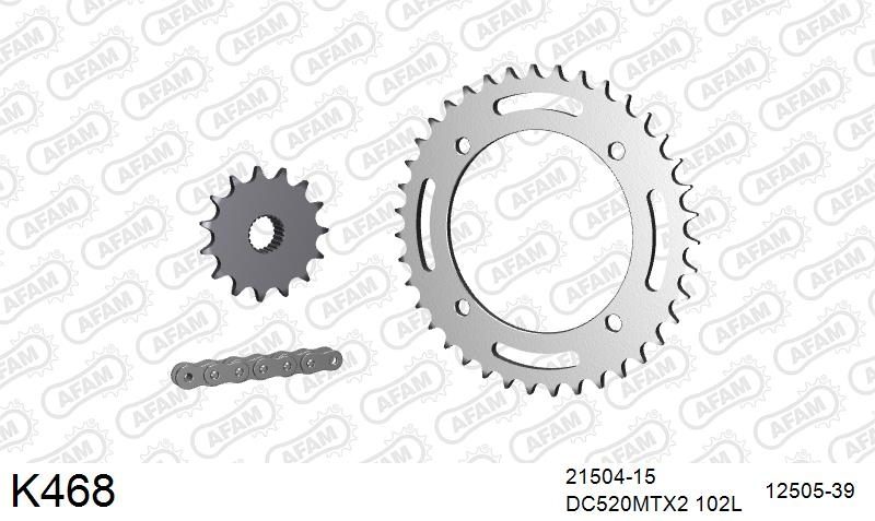 520MTX3 102 PLS (RIVET) & SPROCKETS foto 2
