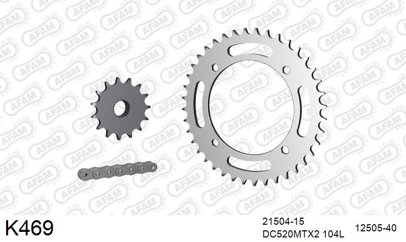 520MTX3 104 PLS (RIVET) & SPROCKETS foto 2