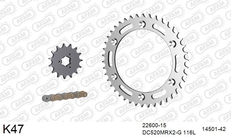 520MTX3 116 PLS (RIVET) & SPROCKETS foto 2