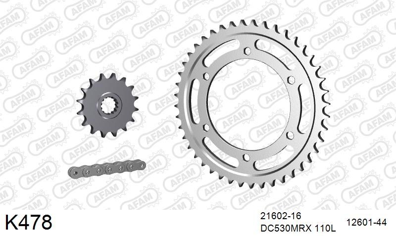 530MTX3 110L PLS (RIVET) & SPROCKETS foto 2