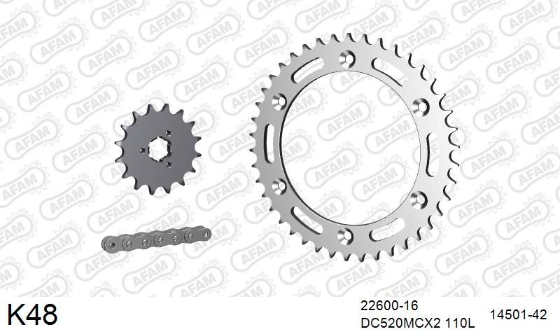 520MTX3 110 PLS (RIVET) & SPROCKETS foto 2