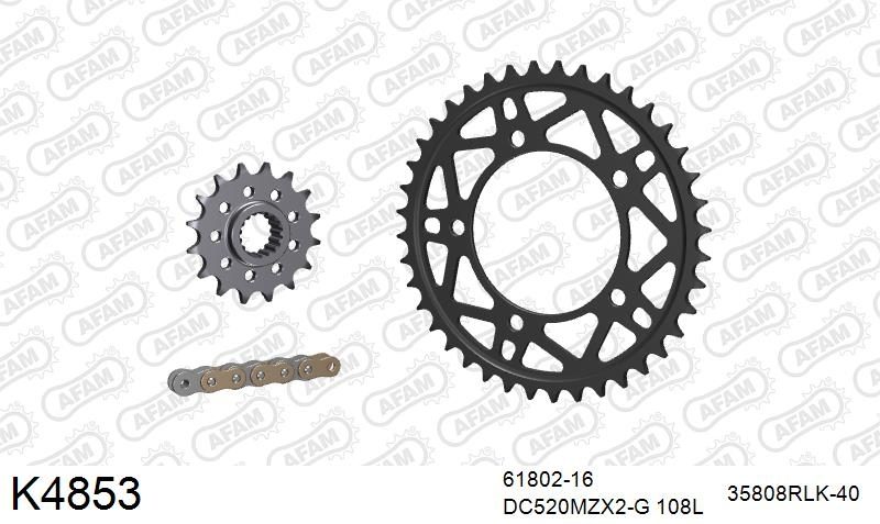 520MZX2 108 PLS (RIVET) GOLD & SPROCKETS foto 2