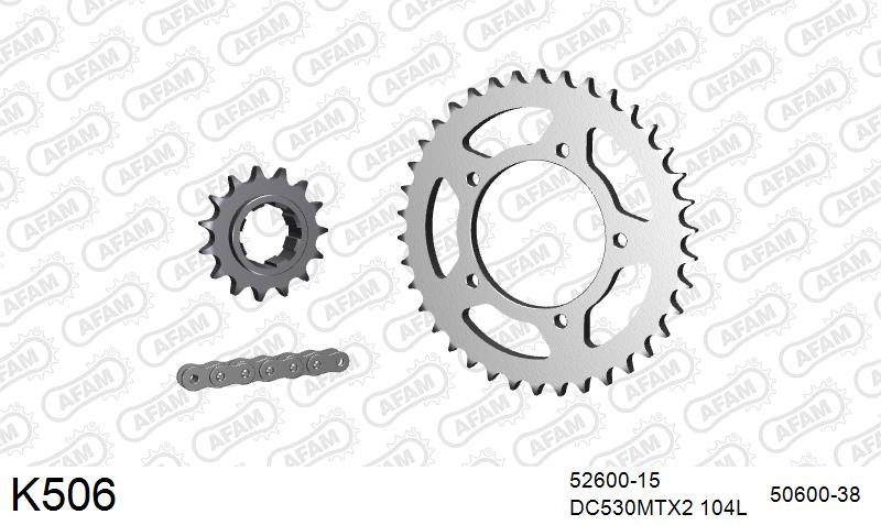 530MTX3 104L PLS (RIVET) & SPROCKETS foto 2