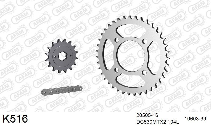 530MTX3 104L PLS (RIVET) & SPROCKETS foto 2