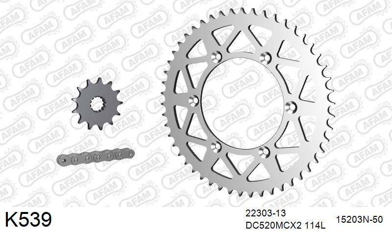 520MTX3 114 PLS (RIVET) & SPROCKETS foto 2
