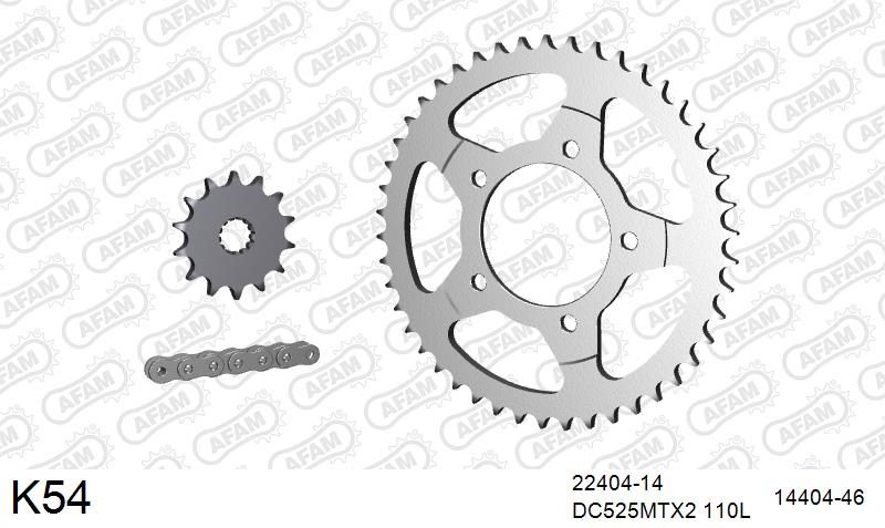 525MTX3 110L PLS (RIVET) & SPROCKETS foto 2