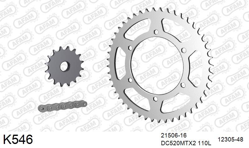 520MTX3 110 PLS (RIVET) & SPROCKETS foto 2