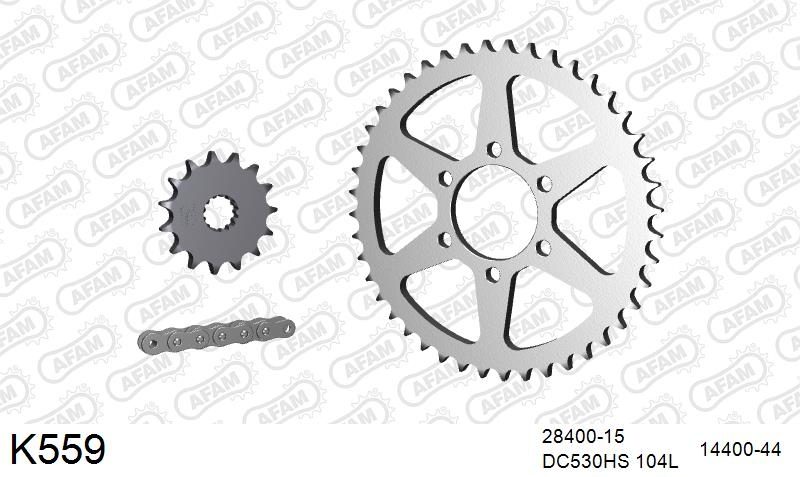530MTX3 104L PLS (RIVET) & SPROCKETS foto 2