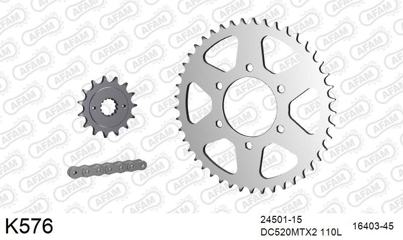 520MTX3 110 PLS (RIVET) & SPROCKETS foto 2