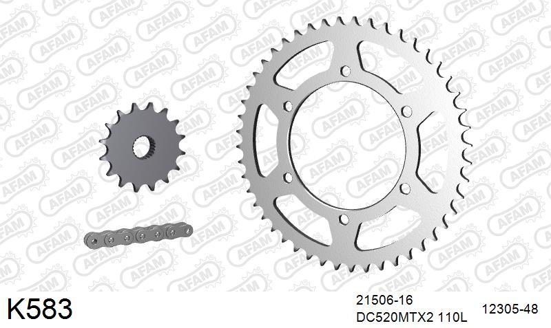 520MTX3 110 PLS (RIVET) & SPROCKETS foto 2